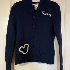 RETRO DISNEY MICKEY MOUSE KNIT HOODED CARDIGAN